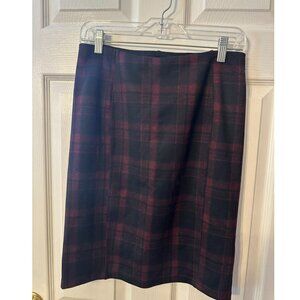 Liverpool Red and Black Plaid Skirt